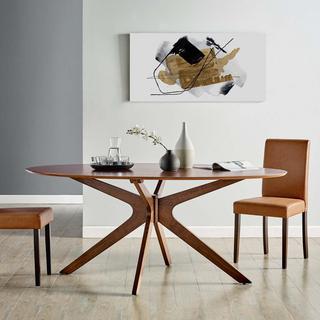 Crossroads Oval Wood Dining Table