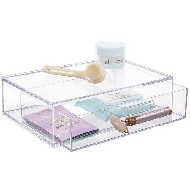 STORi Audrey Stackable Cosmetic Organizer Drawer 12" Wide | Clear
