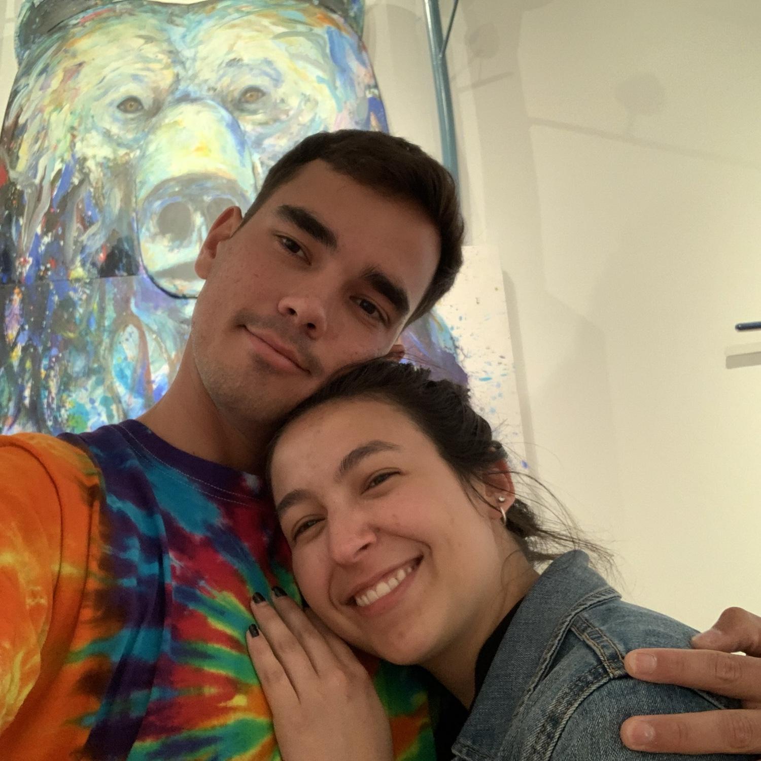 Our very first picture together! Taken on a date at the Museum.