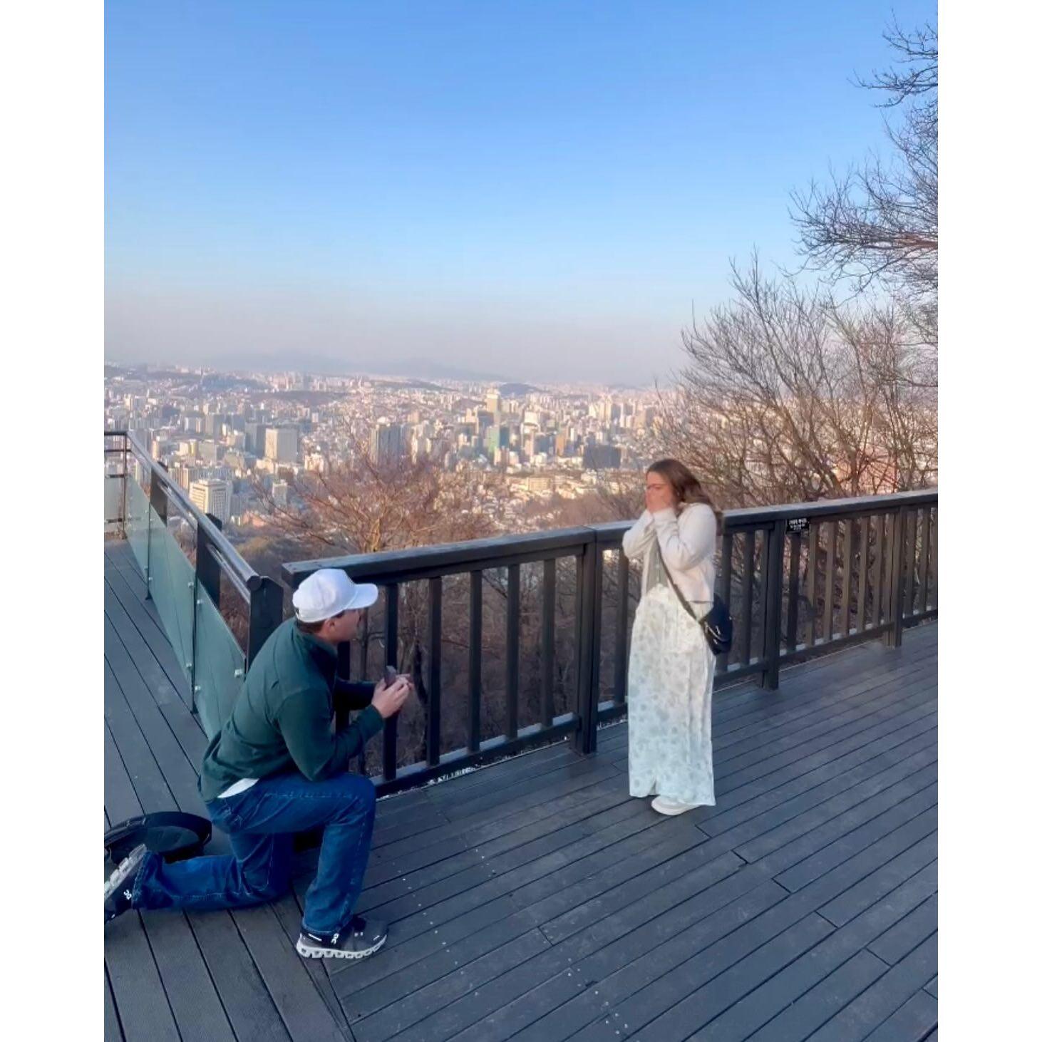 When he popped the question!