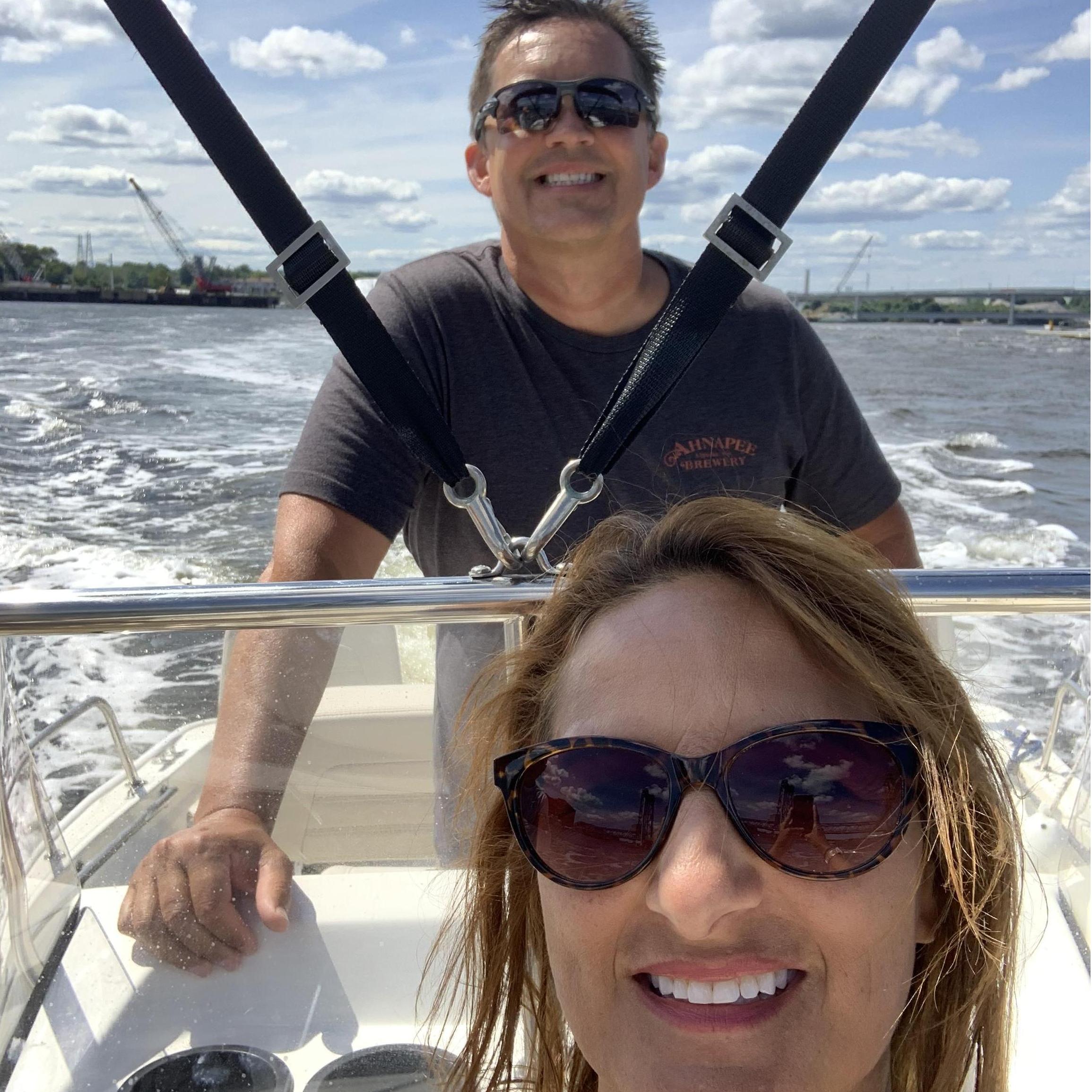Captain Doug on the Piscataqua River off of Portsmouth NH