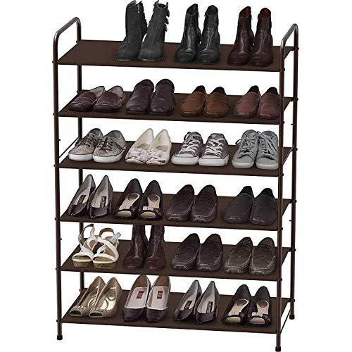Simple Houseware 6-Tier Shoe Rack Storage Organizer, Bronze