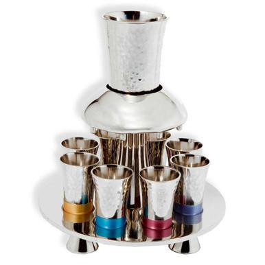 Nickel Kiddush Cup Wine Fountain