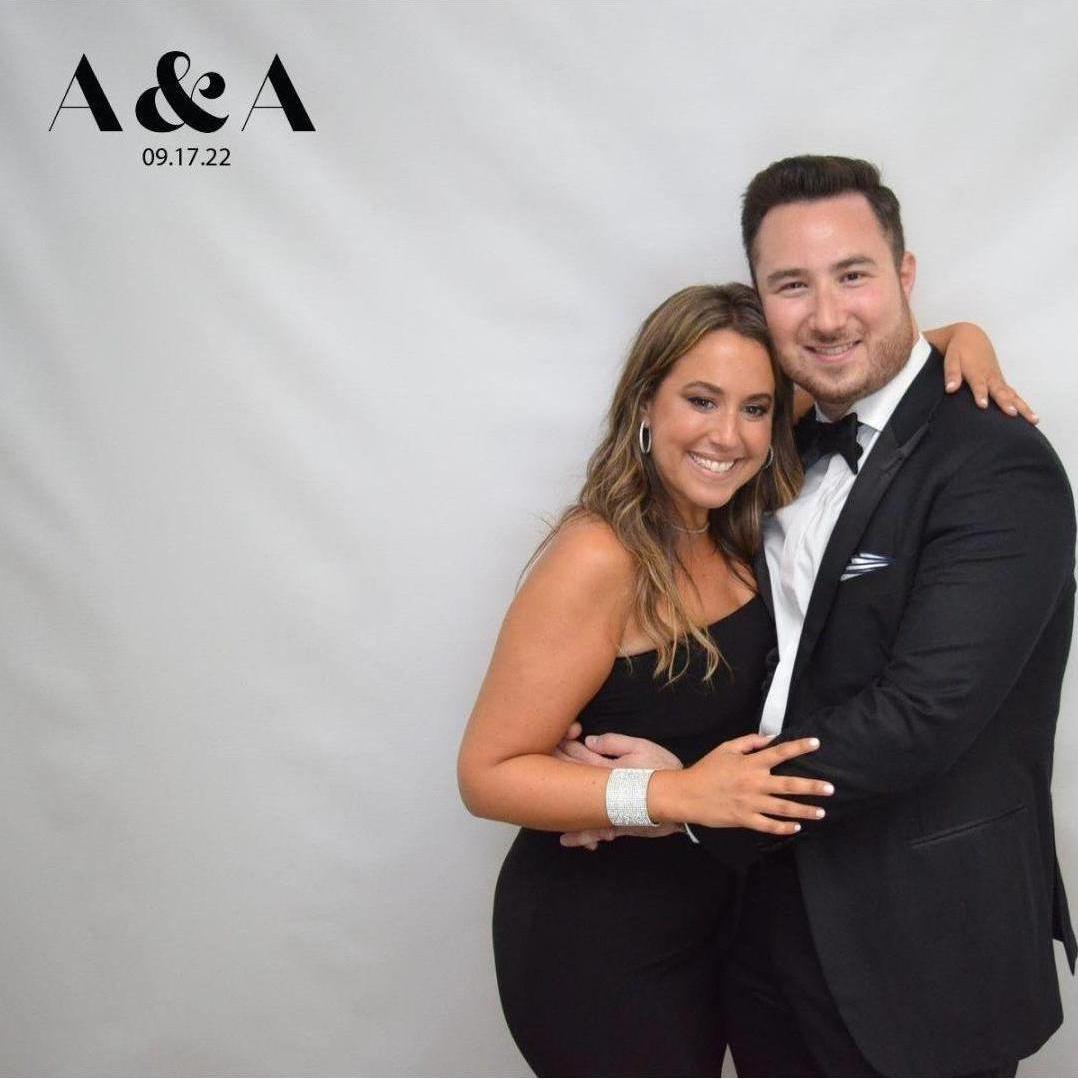 Our first picture together at Adam & Alli's Wedding