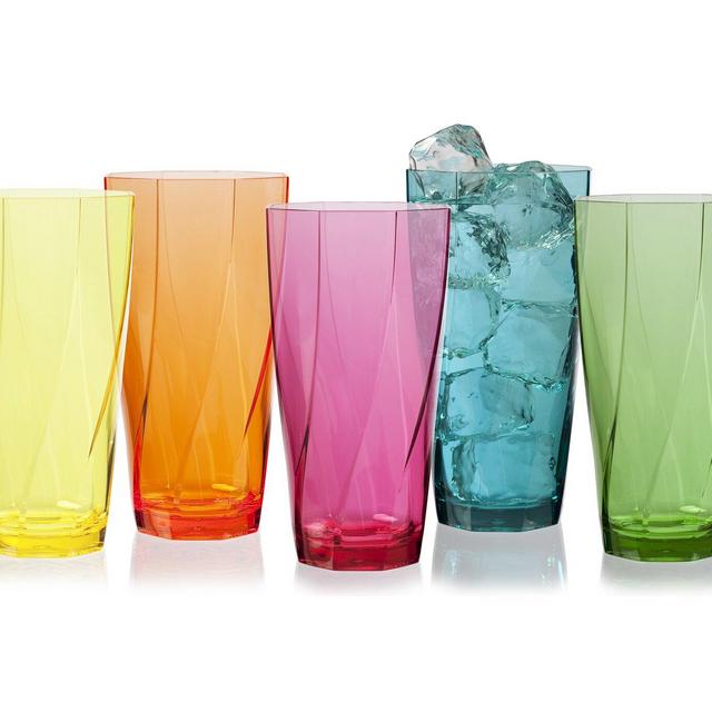Twist 10 Piece 24 oz. Acrylic Drinking Glass Set
