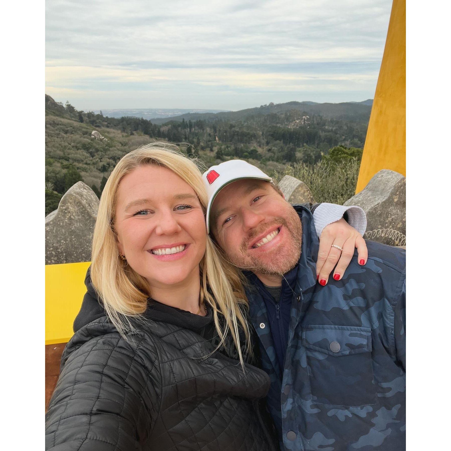Sintra Castle's - Brit learned she is not a fan of heights....