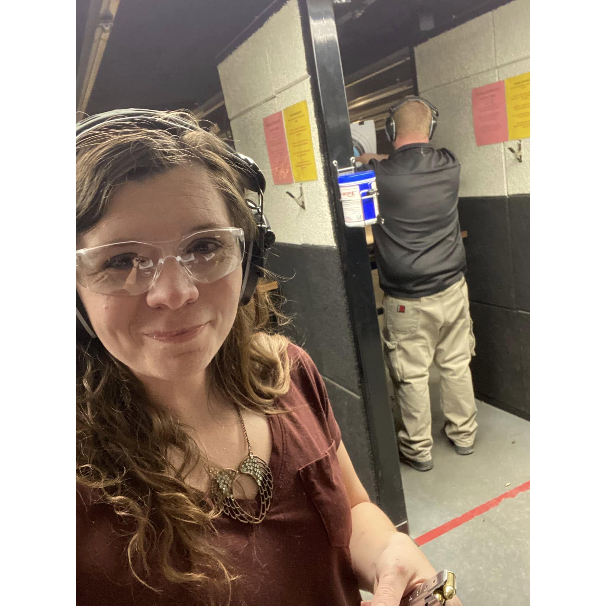 Just a little target practice for Steph's birthday -- something we enjoy doing together ...