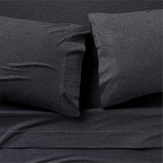 Organic Jersey Charcoal Grey King Bed Sheet Set