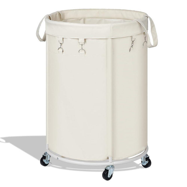 Nyamofly 150L Large Capacity Rolling Laundry Basket Hamper with Wheels, Clothes hamper and Removable Bag for Home, Laundry Room, Bedroom, Bathroom, Apartment, Dorm