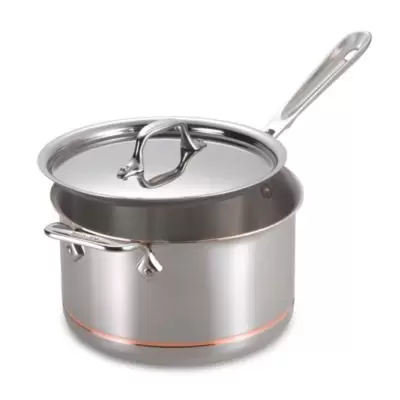 All-Clad Copper Core® 4 qt. Covered Saucepan with Helper Handle