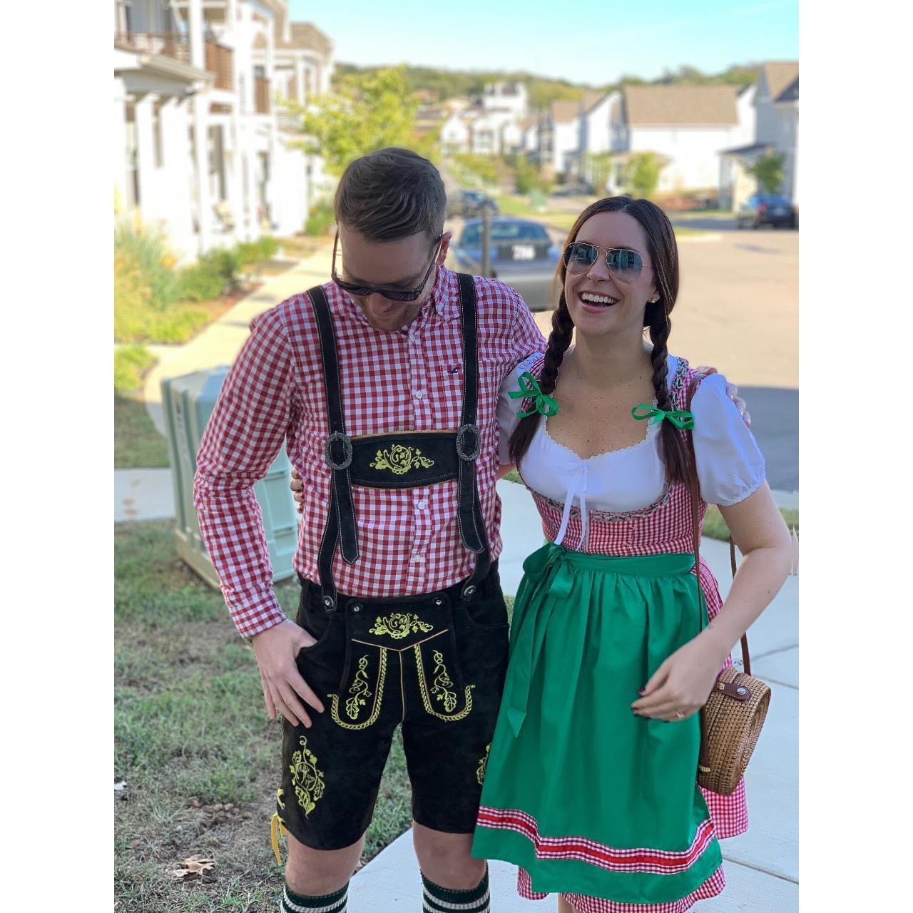 Dressed for the Nashville Oktoberfest- Amanda's first "Oktoberfest" experience.