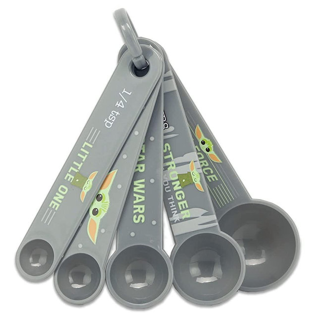 Disney Star Wars The Mandalorian Measuring Spoons - Adorable Baby Yoda Measuring Spoons for Kitchen