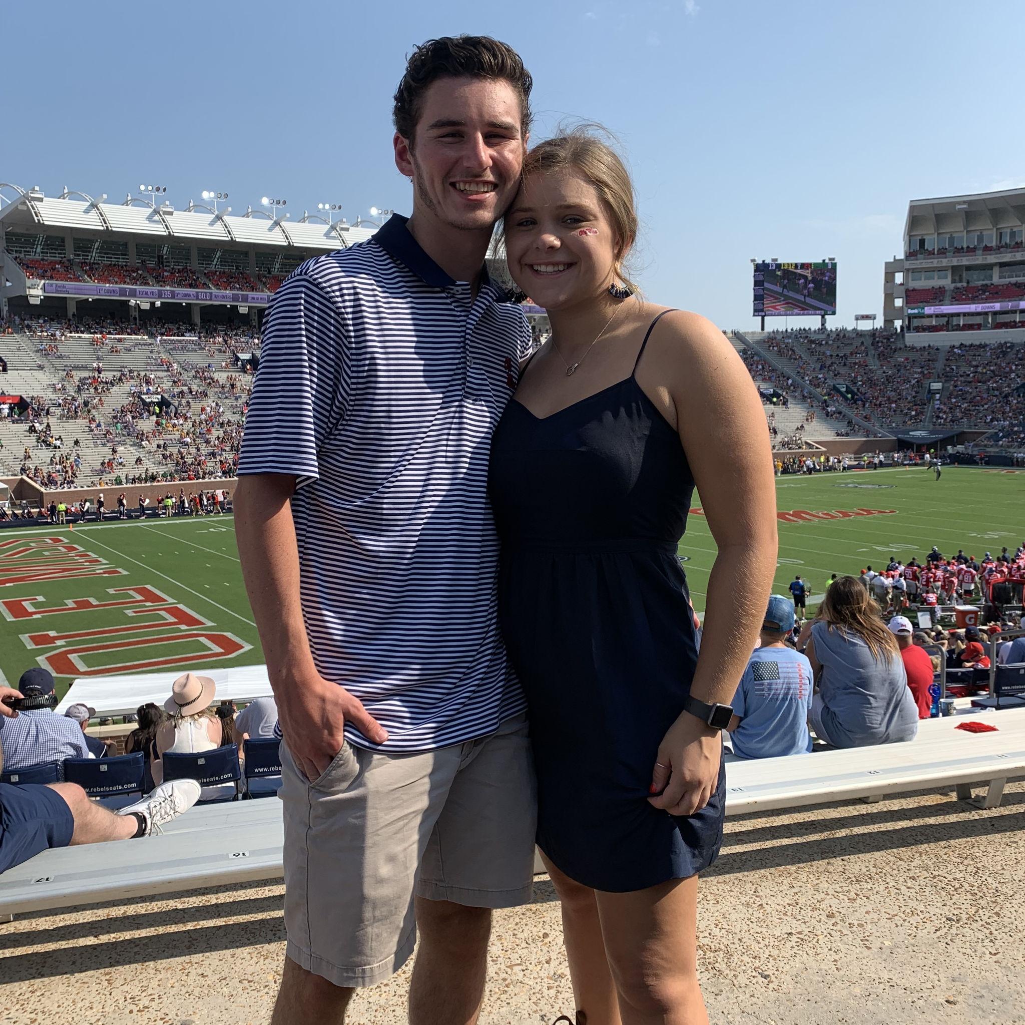 Max visiting Maddie at Ole Miss a week after we made it official and started dating!