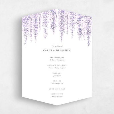 Purple Diamond Wedding Program - Portree