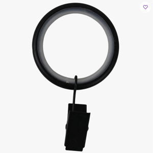 Preusser Polyresin Curtain Rings (Set of 32) - Black