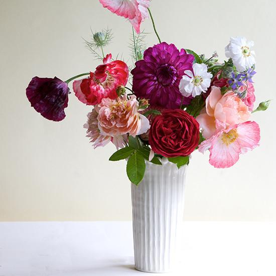 Frances Palmer Pottery: Phoebe Narrow Beaded Vase