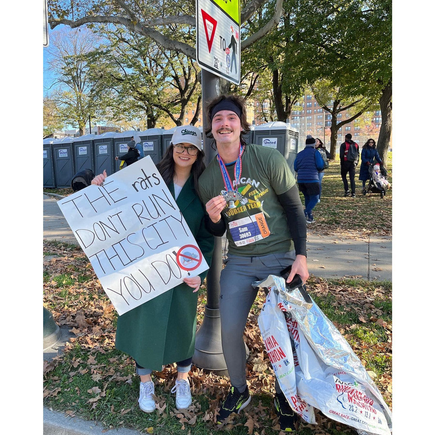 Sam's first 1/2 marathon, Philadelphia, Fall 2022