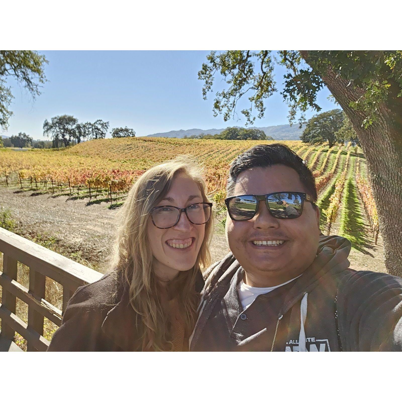 Napa Valley tour. Anne was tipsy after Stop #1. November 2023