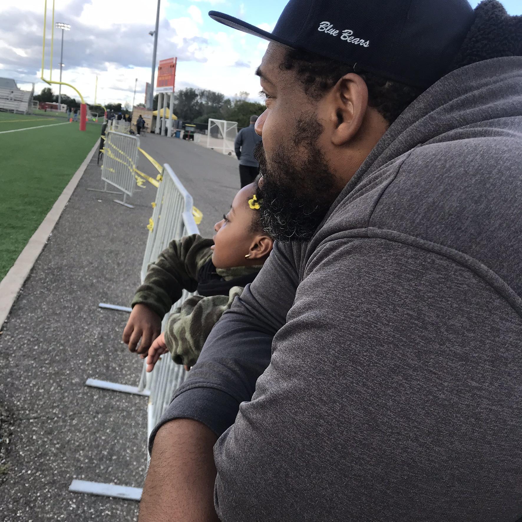 Daddy Daughter moments..catching a football game together. October 2018