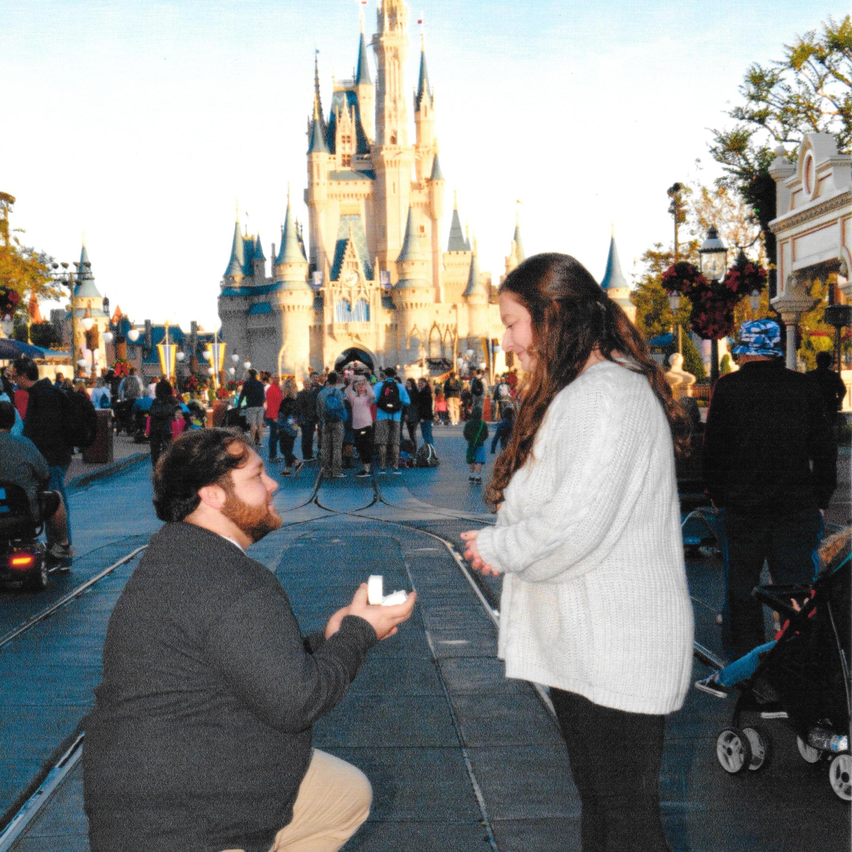 Gavin proposed at the Happiest Place on Earth!