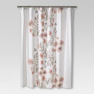 Blooms Flat Weave Shower Curtain Coral - Threshold™