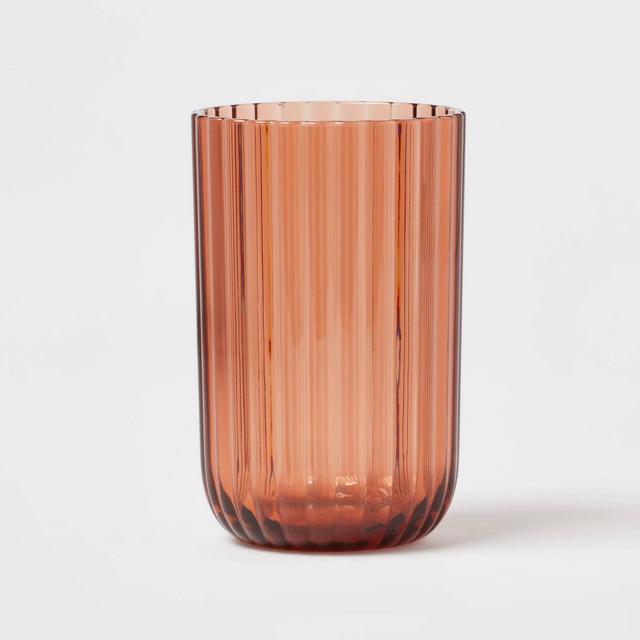 16oz Plastic Ribbed Tall Tumbler Rust - Threshold™