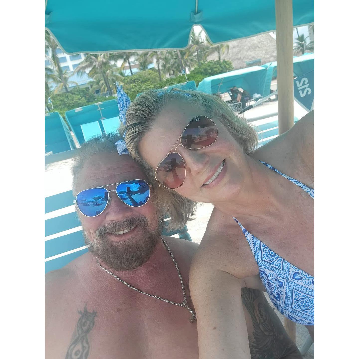 Visiting the kids in Florida shortly before starting pre-transplant chemo.