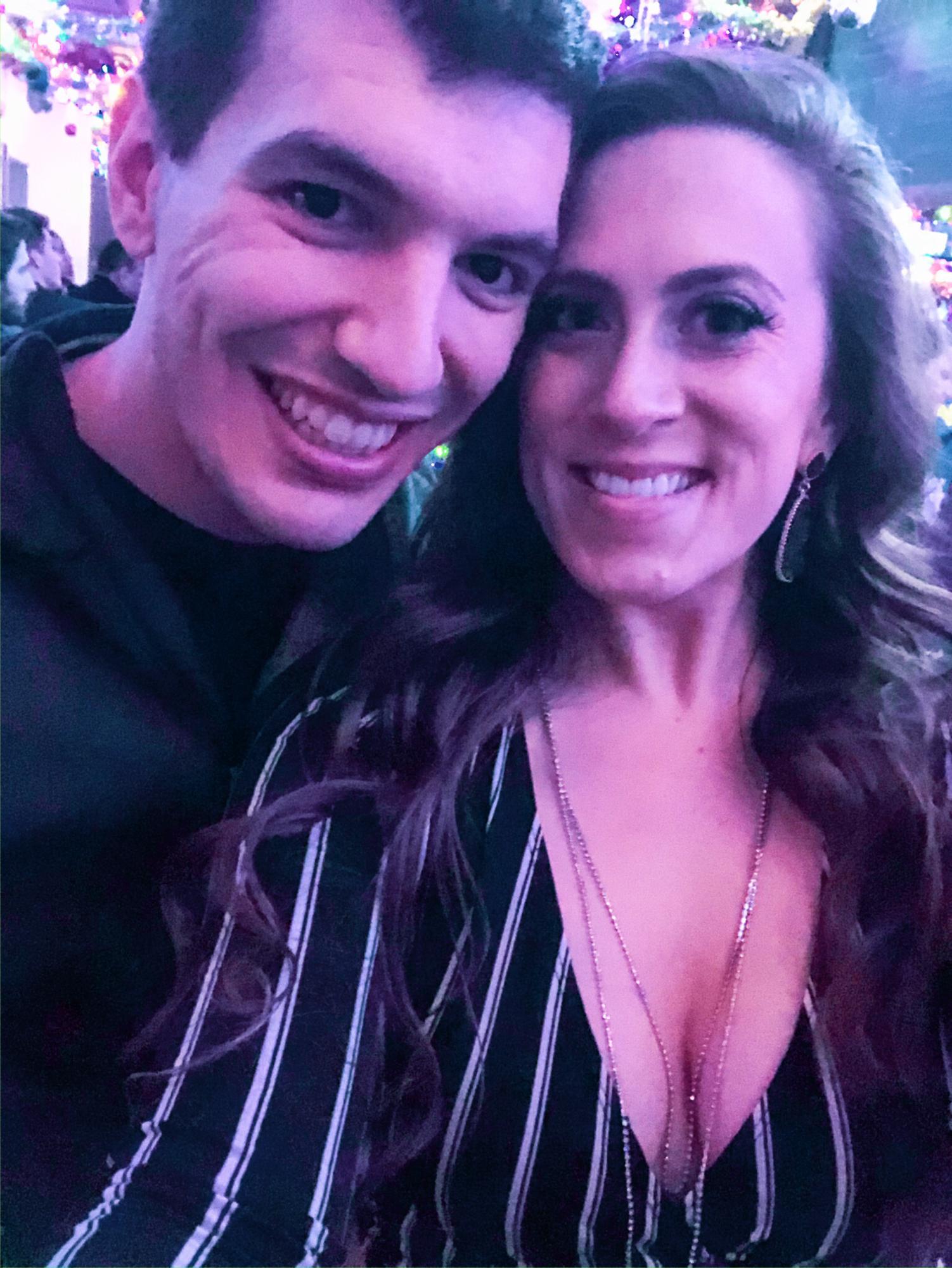 NYE 2019-2020, the night we first said "I love you," at a crowded bar downtown Chicago.