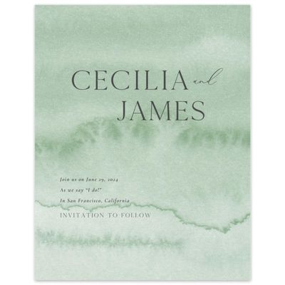 Sage, Green Wedding Digital Save the Date - Loreto Portrait