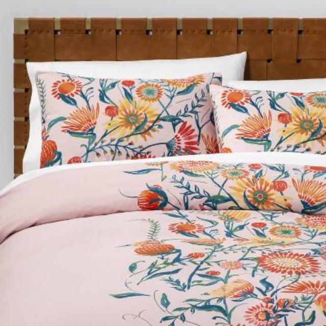 Placed Floral Duvet Cover & Pillow Sham Set Blush - Opalhouse™