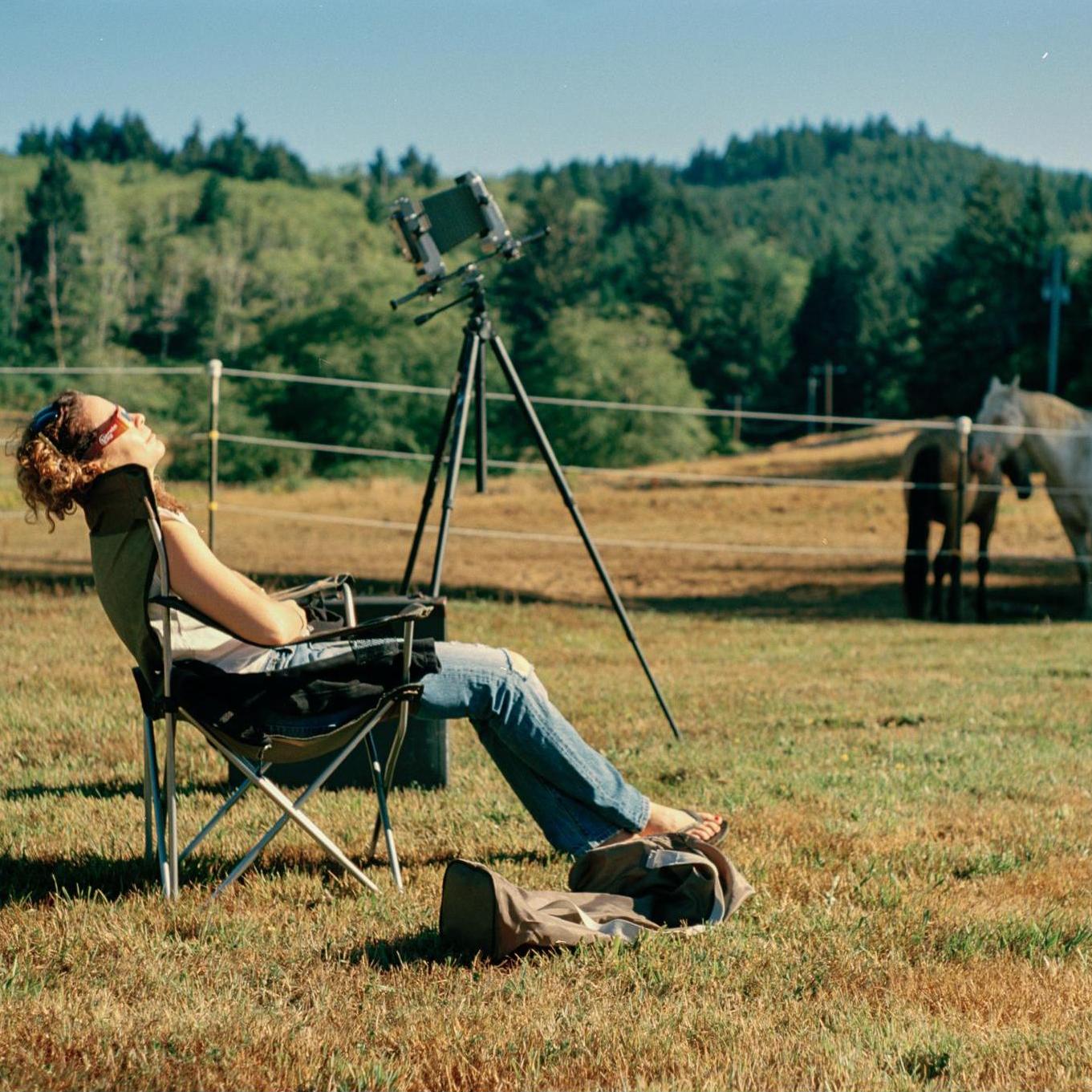 Waiting for the moon to fully eclipse the sun