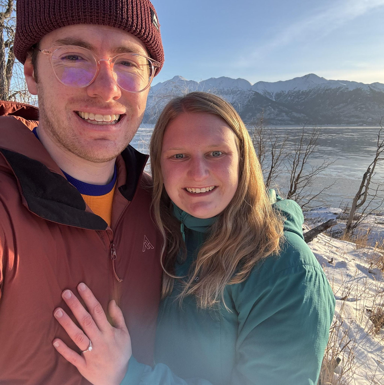 Photo we took together right after Patrick proposed