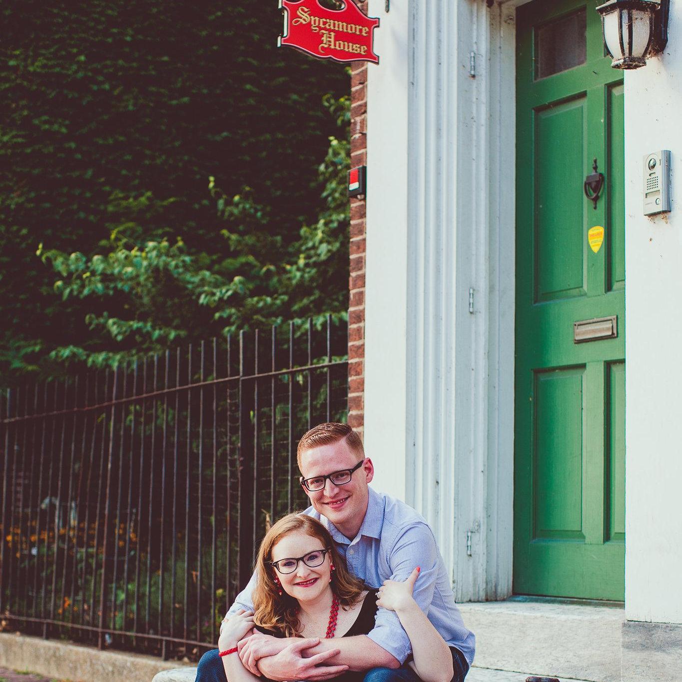 The foyer of the Sycamore House was where we had our first kiss.
