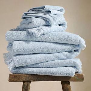 Plush Turkish Cotton Towel Collection Set of 6 Blue