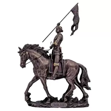 The Catholic Company St. Joan of Arc in Battle Bronzed Statue, 10x11
