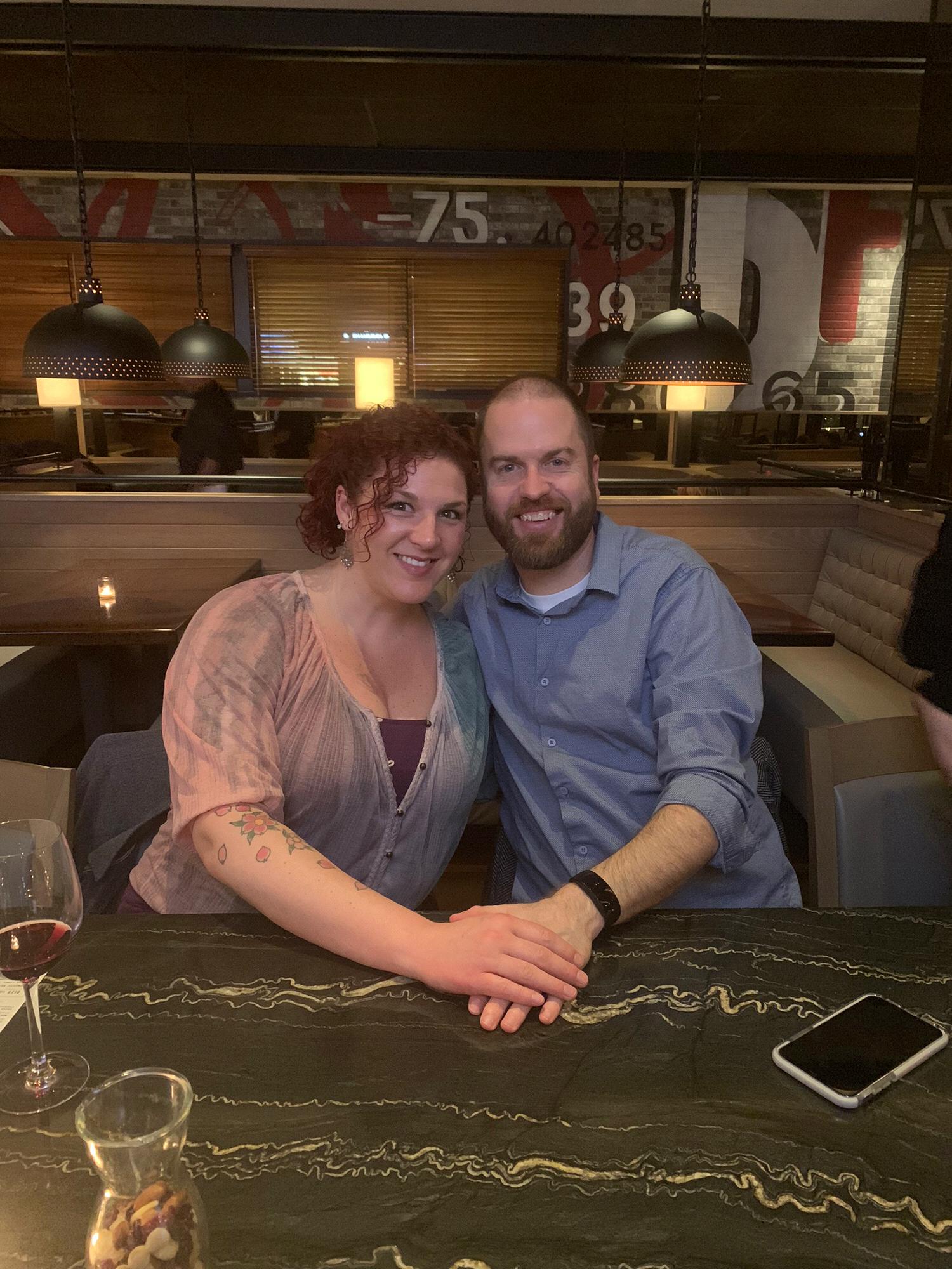 First anniversary dinner where we first met at Firepoint Grill