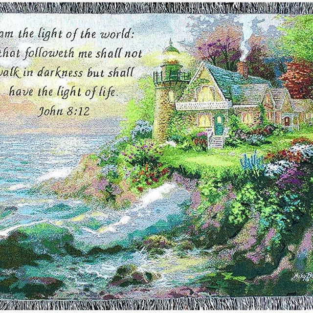 Manual Inspirational Collection 50 x 60-Inch Tapestry Throw with Verse, Guardian of the Sea by Nicky Boehme