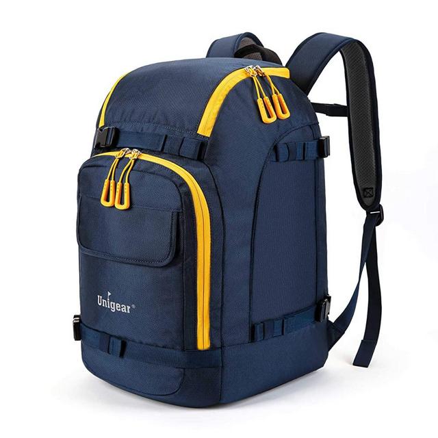 Unigear Ski Boot Bag, 50L Ski Boot Travel Backpack for Ski Helmet, Goggles, Gloves, Skis, Snowboard & Accessories