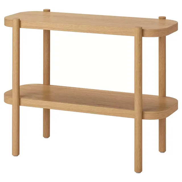 LISTERBY Console table, white stained oak