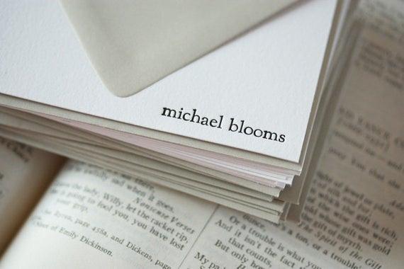 personalized letterpress stationery | michael