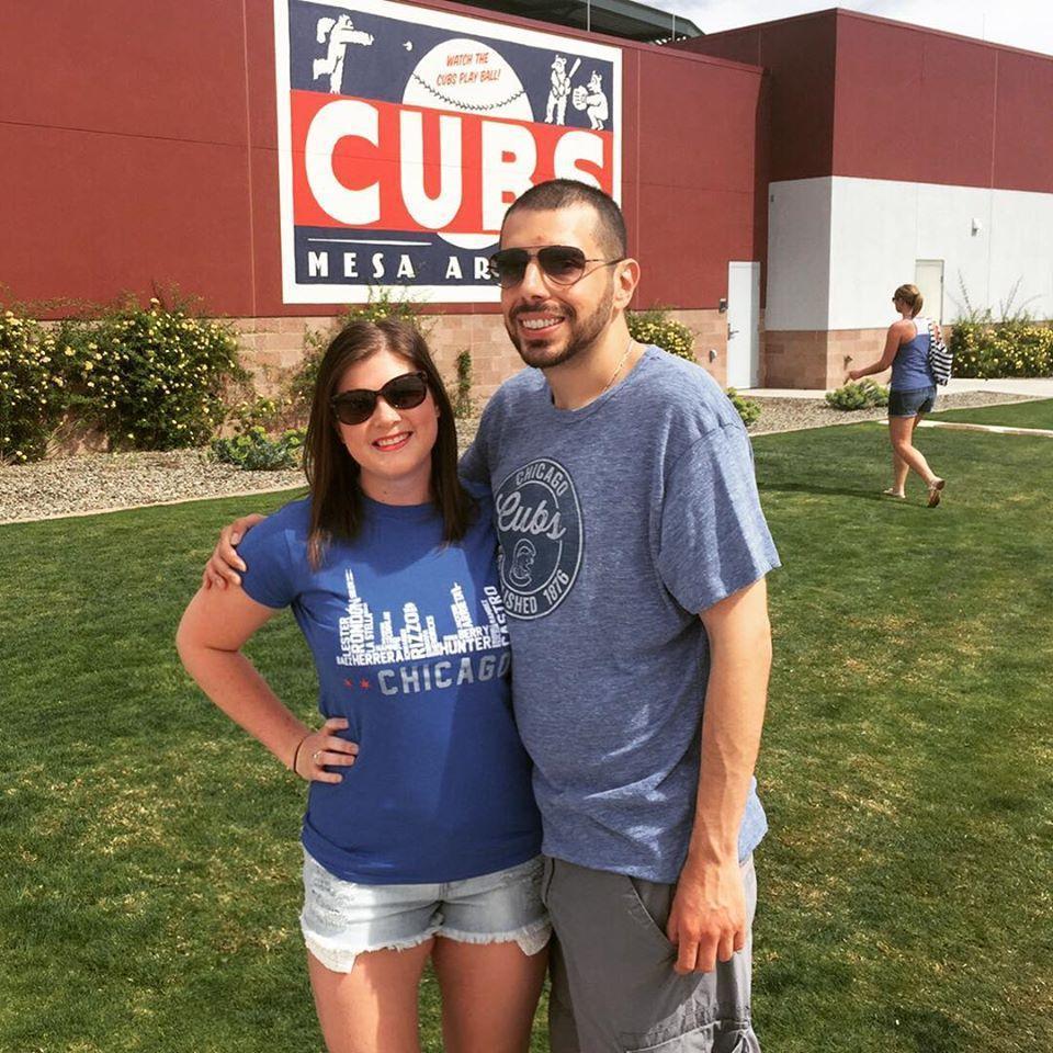 Enjoying spring training with the Cubs