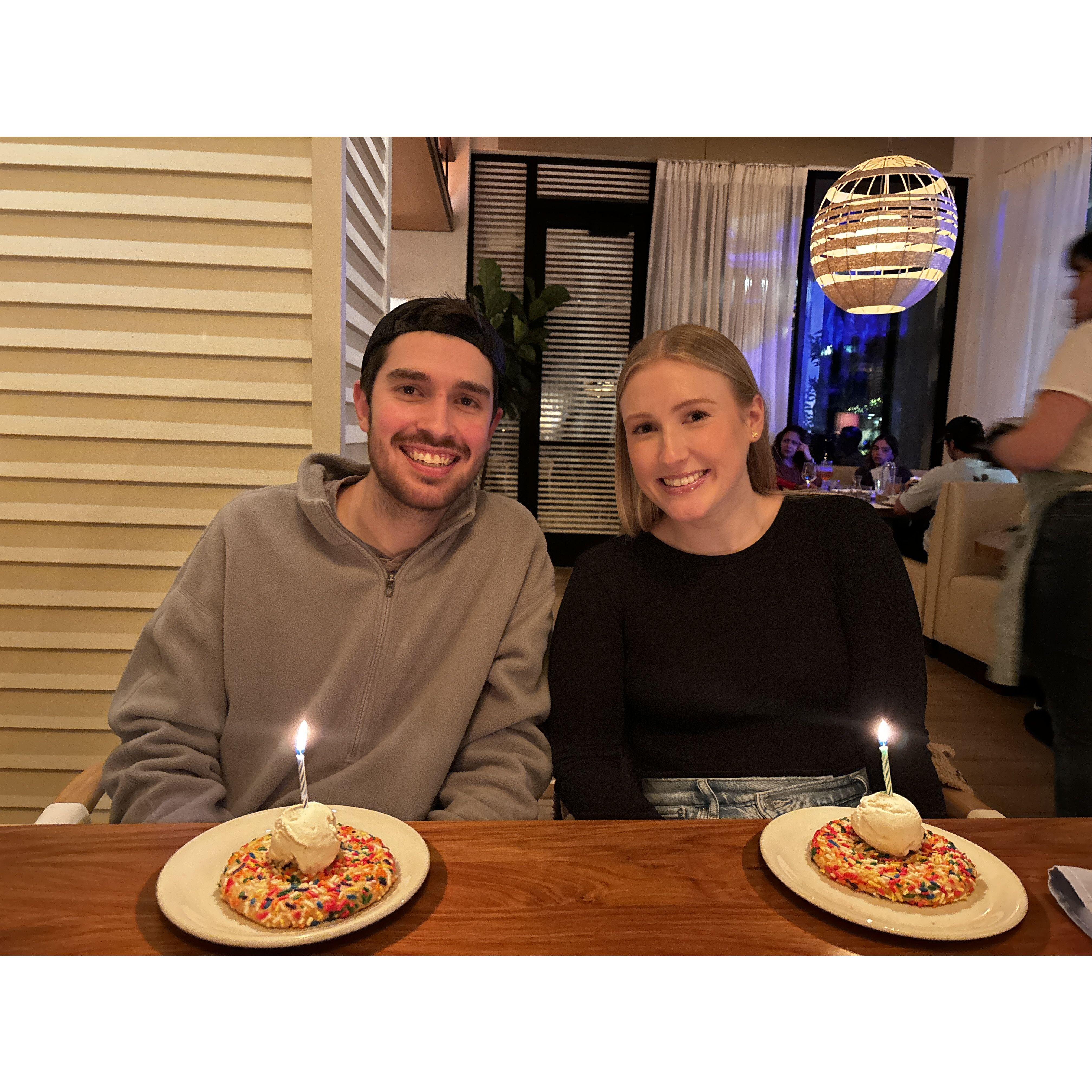 Another fun fact… Our birthdays are two weeks apart! But Alyssa was born a year earlier than Chase, that’s why she’s the boss of course.