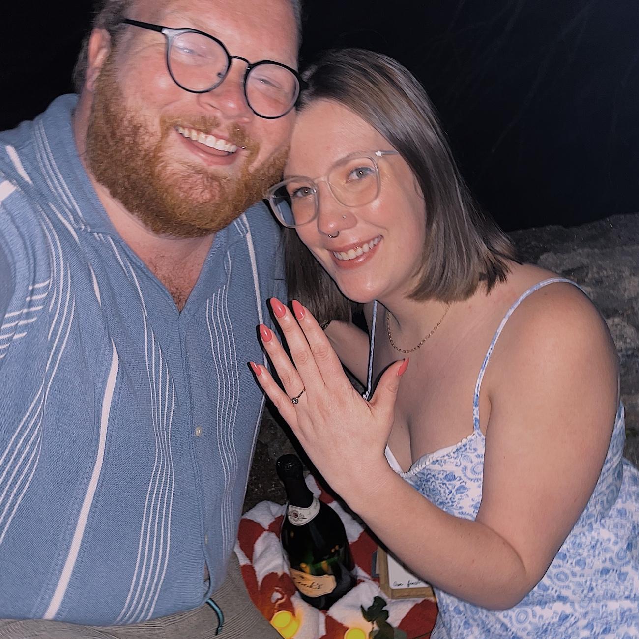 The night we got engaged at Ben Burton Park!