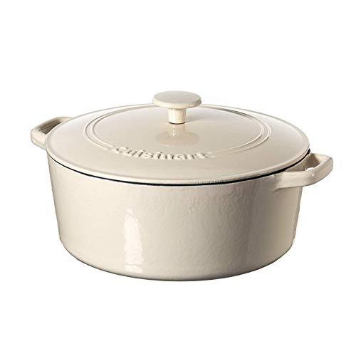 Cuisinart Casserole Cast Iron, Cream, 7 quart