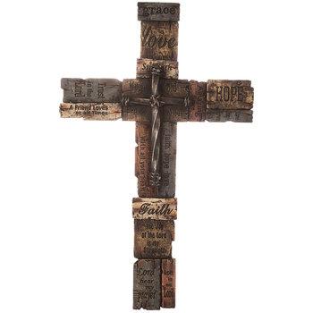 Carved Faith Cross Wall Decor