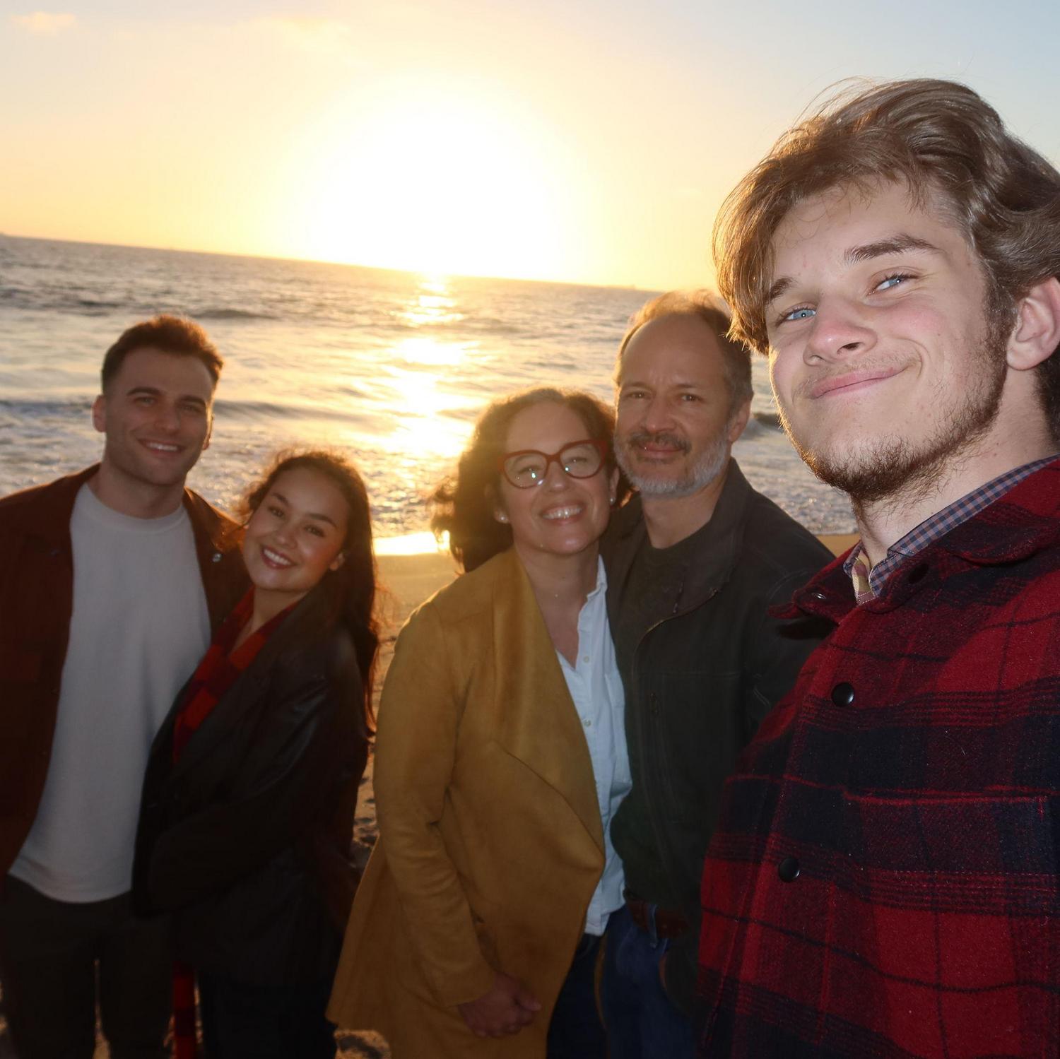 John got to experience California beach Thanksgiving with the Nasfells