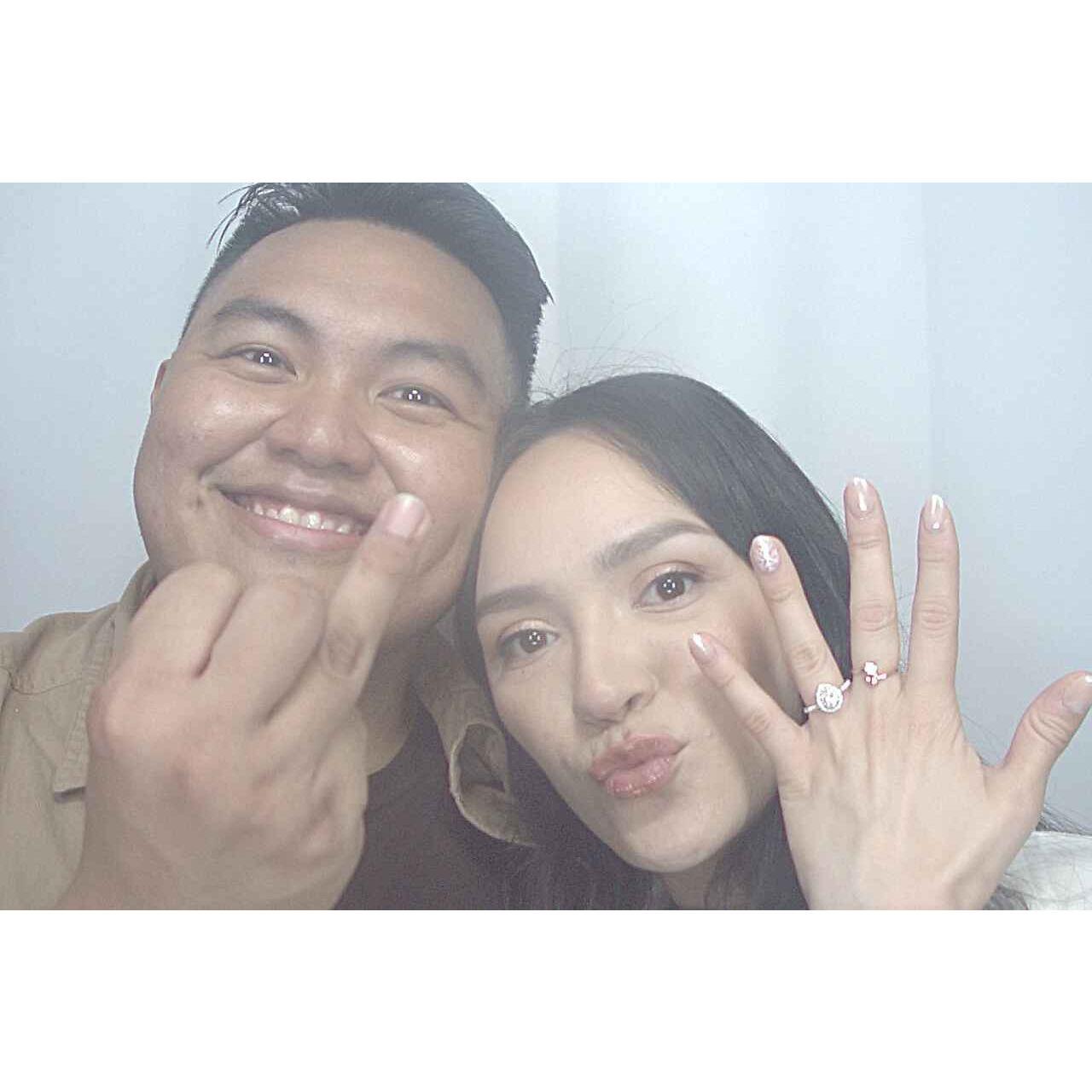 These were taken right after Alron proposed 🥹