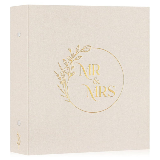 Lanpn Wedding Photo Album 4x6 1000 Pockets, Extra Big Large Capacity Linen Hardcover Newlywed Marriage Album Slip in Holds 1000 horizontal Vertical Photos (Beige)