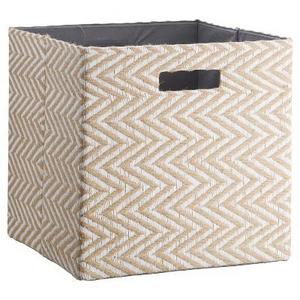 Fabric Cube Storage Bin 13" - Natural Wave - Threshold™