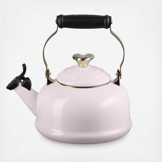 Whistling Tea Kettle with Gold Heart Knob